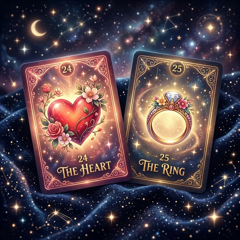 Combination of Heart and Ring in the Gypsy Deck - Tarot Center