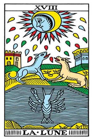 Meaning of card The Moon - Free Tarot at Tarot Center Card The Moon at Tarot Center - Free Tarot