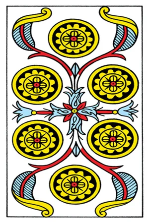 Meaning of card Six of Pentacles - Free Tarot at Tarot Center Card Six of Pentacles at Tarot Center - Free Tarot