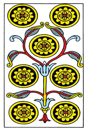 Meaning of card Seven of Pentacles - Free Tarot at Tarot Center Card Seven of Pentacles at Tarot Center - Free Tarot