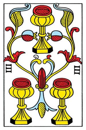 Meaning of card Three of Cups - Free Tarot at Tarot Center Card Three of Cups at Tarot Center - Free Tarot