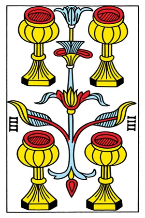 Meaning of card Four of Cups - Free Tarot at Tarot Center Card Four of Cups at Tarot Center - Free Tarot