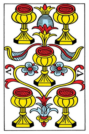 Meaning of card Five of Cups - Free Tarot at Tarot Center Card Five of Cups at Tarot Center - Free Tarot