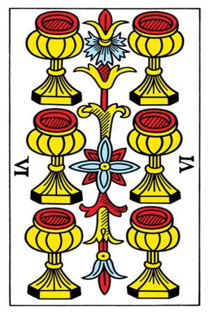 Meaning of card Six of Cups - Free Tarot at Tarot Center Card Six of Cups at Tarot Center - Free Tarot