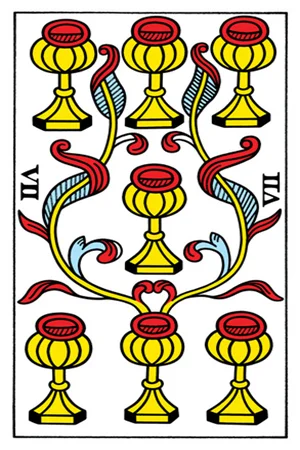 Meaning of card Seven of Cups - Free Tarot at Tarot Center Card Seven of Cups at Tarot Center - Free Tarot