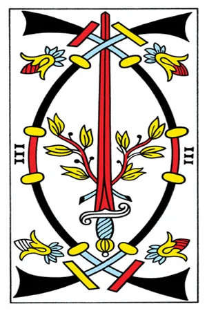 Meaning of card Three of Swords - Free Tarot at Tarot Center Card Three of Swords at Tarot Center - Free Tarot