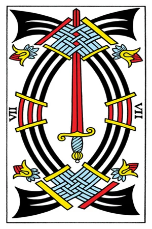 Meaning of card Seven of Swords - Free Tarot at Tarot Center Card Seven of Swords at Tarot Center - Free Tarot