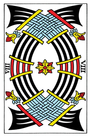 Meaning of card Eight of Swords - Free Tarot at Tarot Center Card Eight of Swords at Tarot Center - Free Tarot