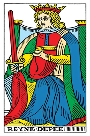 Meaning of card Queen of Swords - Free Tarot at Tarot Center Card Queen of Swords at Tarot Center - Free Tarot