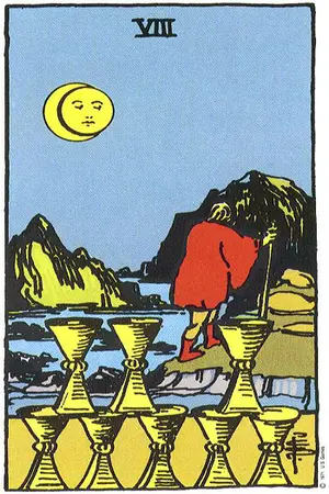 Meaning of card Eight of Cups - Free Tarot at Tarot Center Card Eight of Cups at Tarot Center - Free Tarot