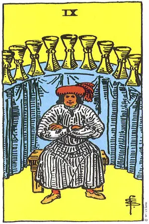 Meaning of card Nine of Cups - Free Tarot at Tarot Center Card Nine of Cups at Tarot Center - Free Tarot