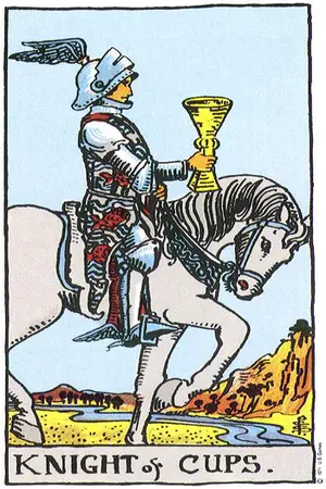 Meaning of card Knight of Cups - Free Tarot at Tarot Center Card Knight of Cups at Tarot Center - Free Tarot