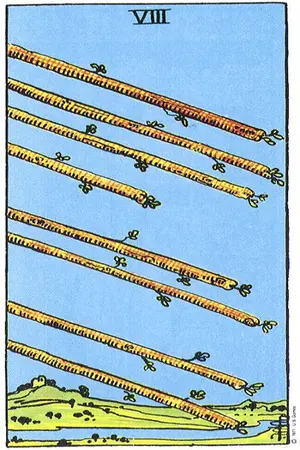 Meaning of card Eight of Wands - Free Tarot at Tarot Center Card Eight of Wands at Tarot Center - Free Tarot